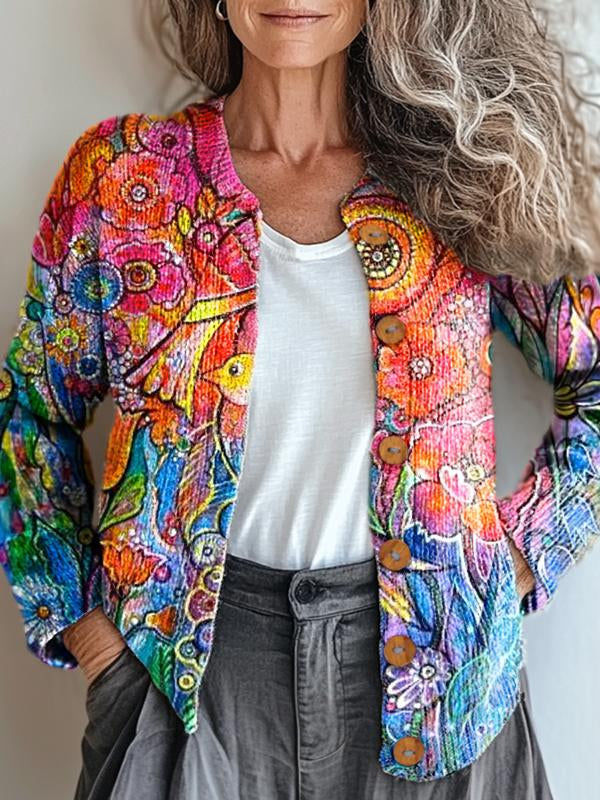 Mia | Stylish and Vibrant Art Jacket for Unique Fashion