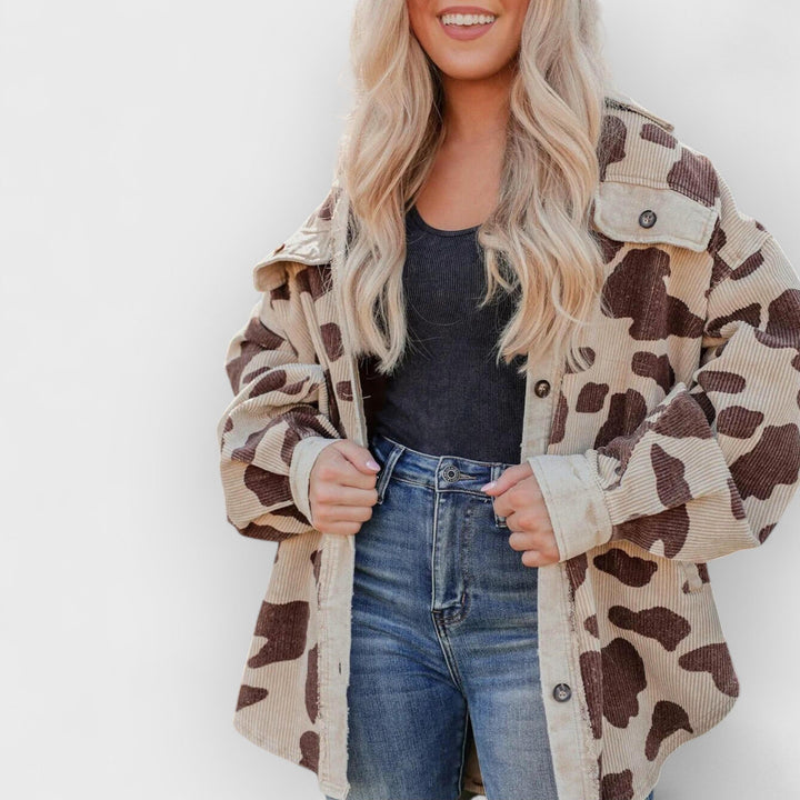JADA - PRINTED CORDUROY SHACKET