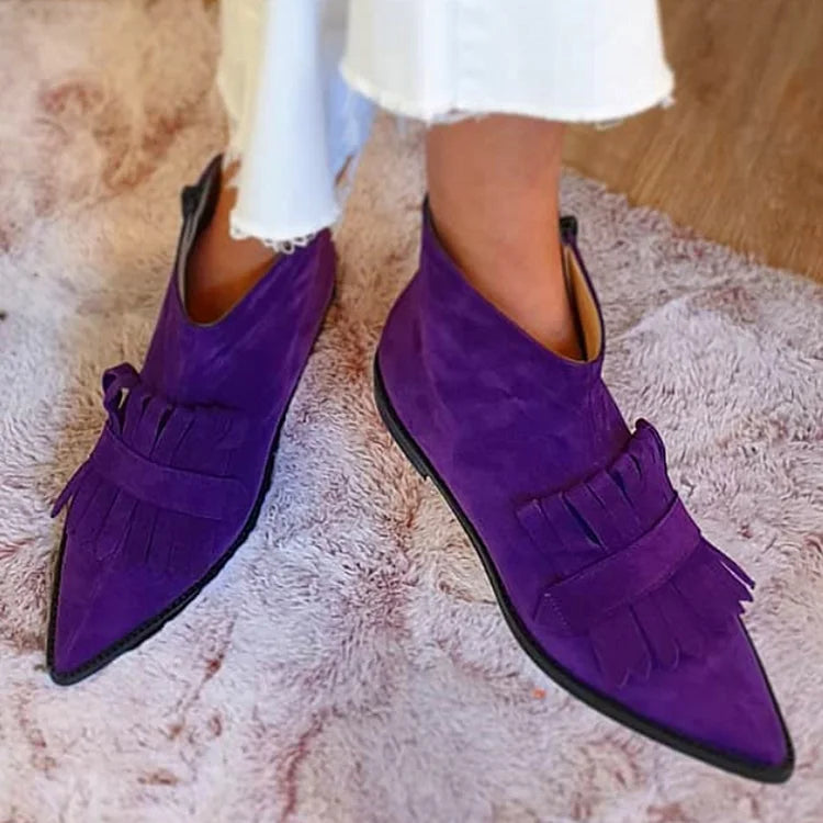 Audrey | Fringed Ankle Boots