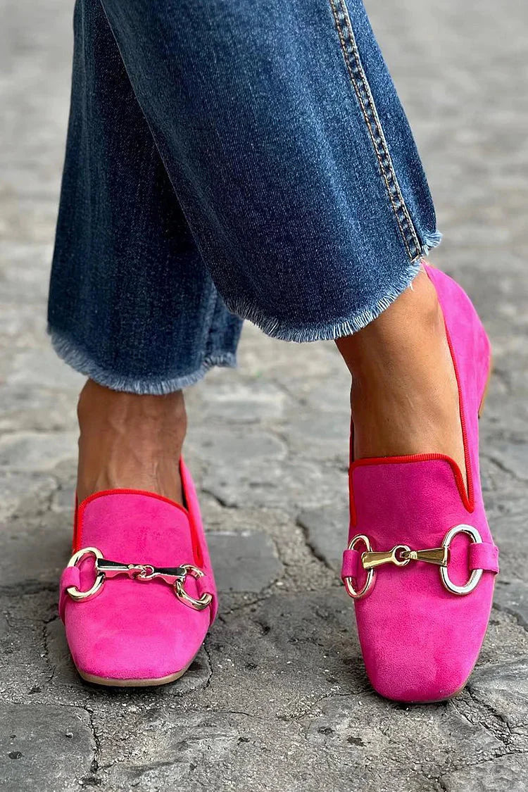 Bella - Fluorescent Loafer With Metal Detail