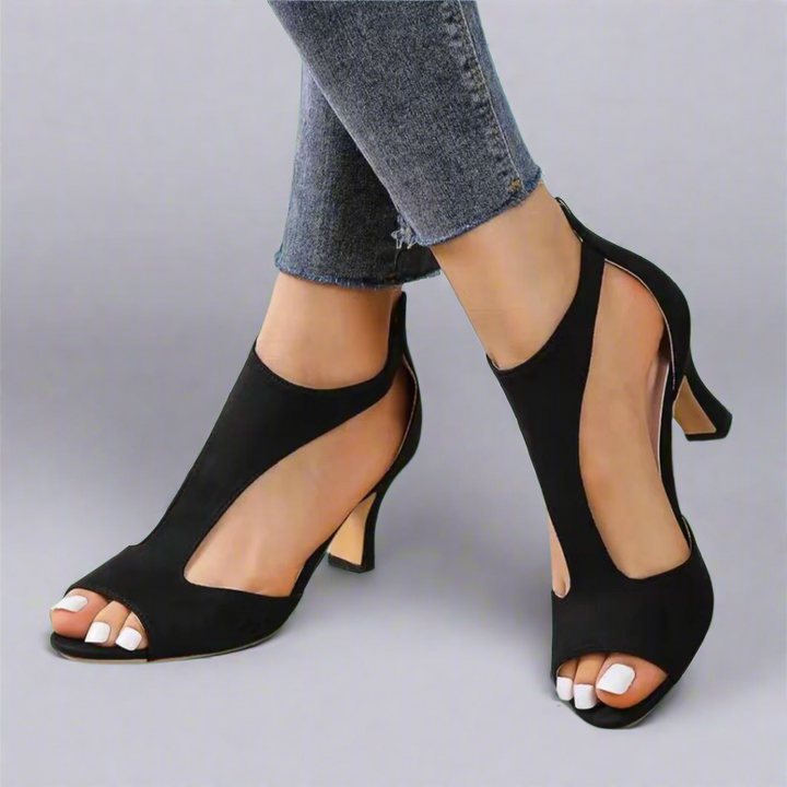 CATHLEEN – CUT-OUT PEEP TOE HEEL