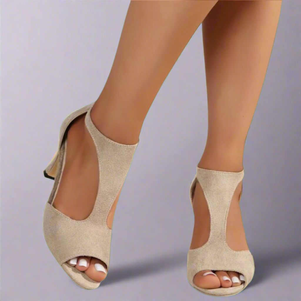 CATHLEEN – CUT-OUT PEEP TOE HEEL