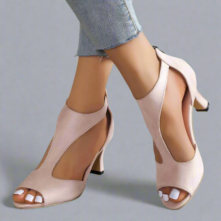 CATHLEEN – CUT-OUT PEEP TOE HEEL