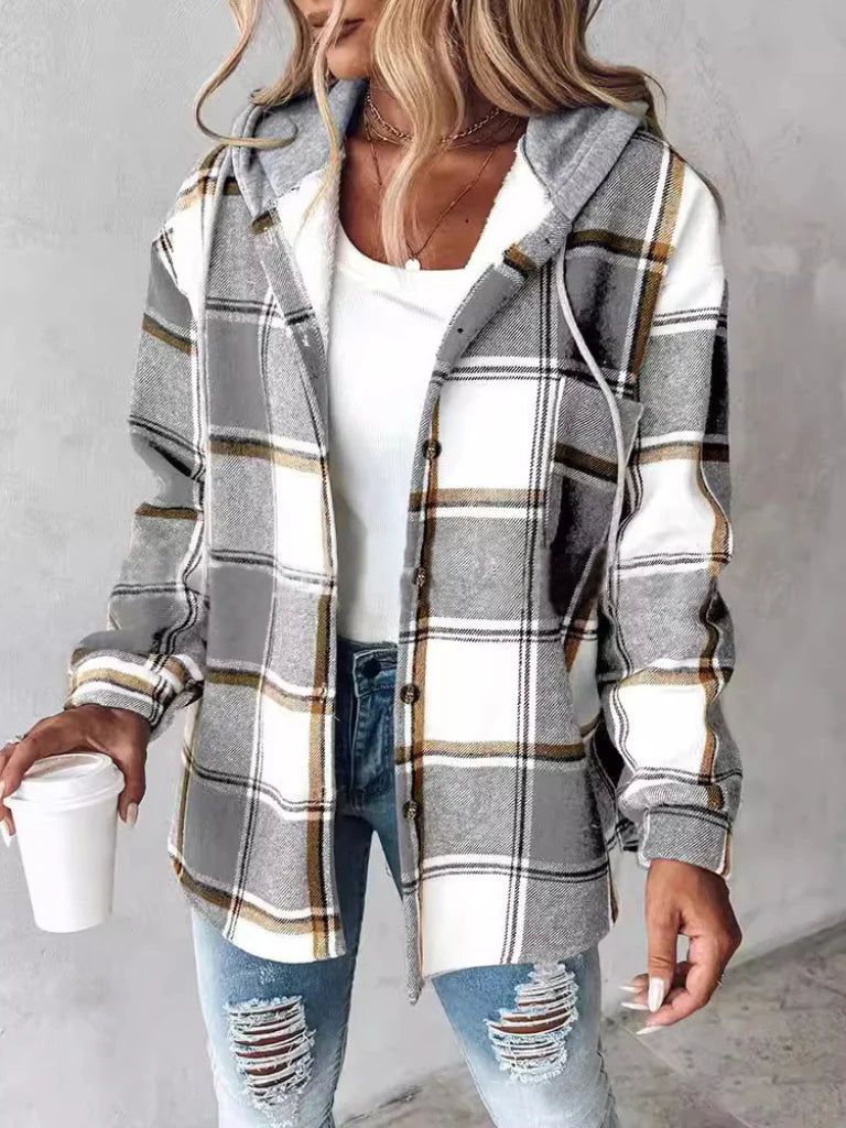 Camden | Plaid Hooded Shacket