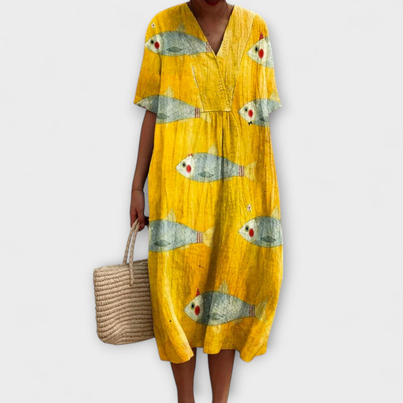 Lena – Airy Knee-Length Cotton Dress