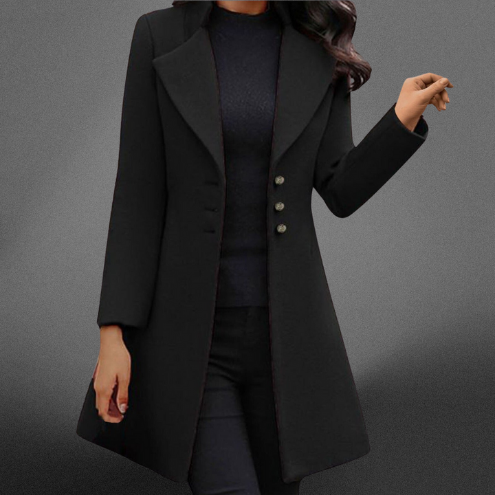 Charlotte™ | Elegant Italian Wool Coat with Long Sleeves for Stylish Warmth