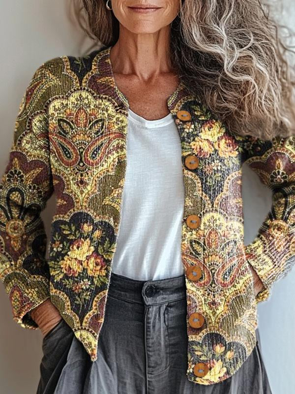 Liv | Stylish patterned jacket with elegant vintage style