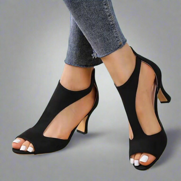 CHRISTABEL – CUT-OUT PEEP TOE HEEL
