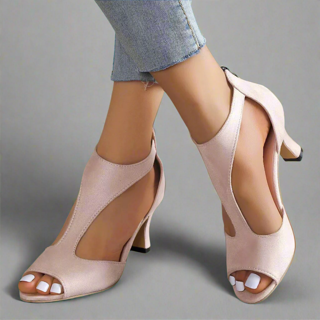 CHRISTABEL – CUT-OUT PEEP TOE HEEL
