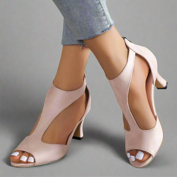 CHRISTABEL – CUT-OUT PEEP TOE HEEL