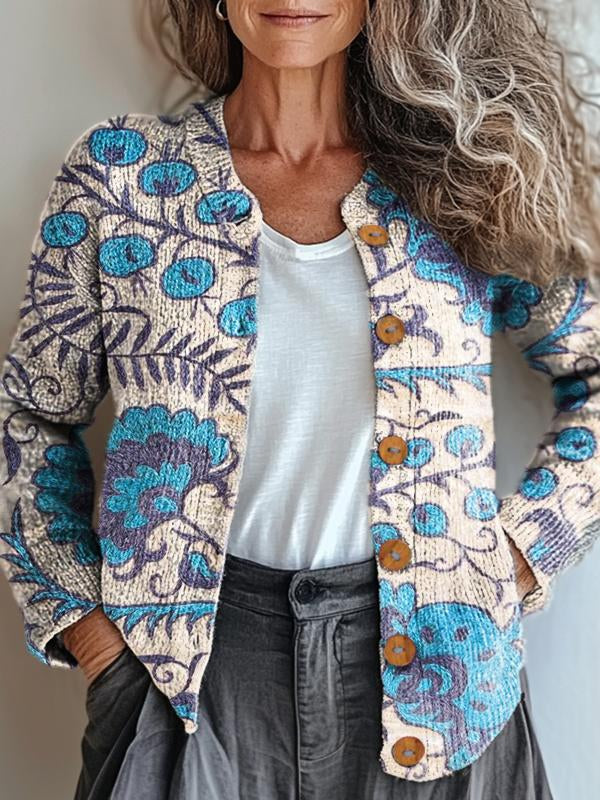 Hannah | Elegant Flower Patterned Jacket with Style and Comfort