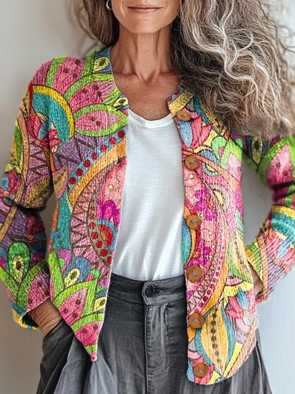 Stella | Elegant Artistic Pattern Jacket for Style-Conscious Women