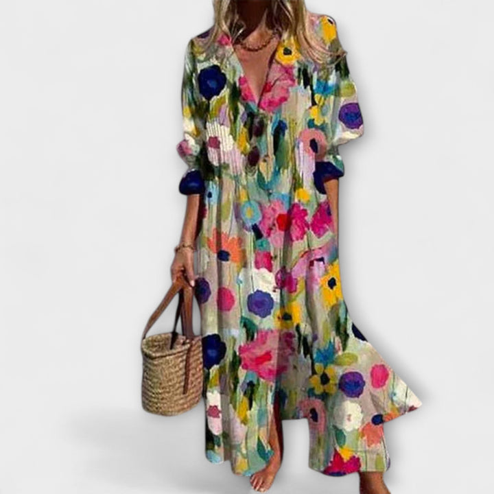 Lila - Flattering maxi dress with belly coverage