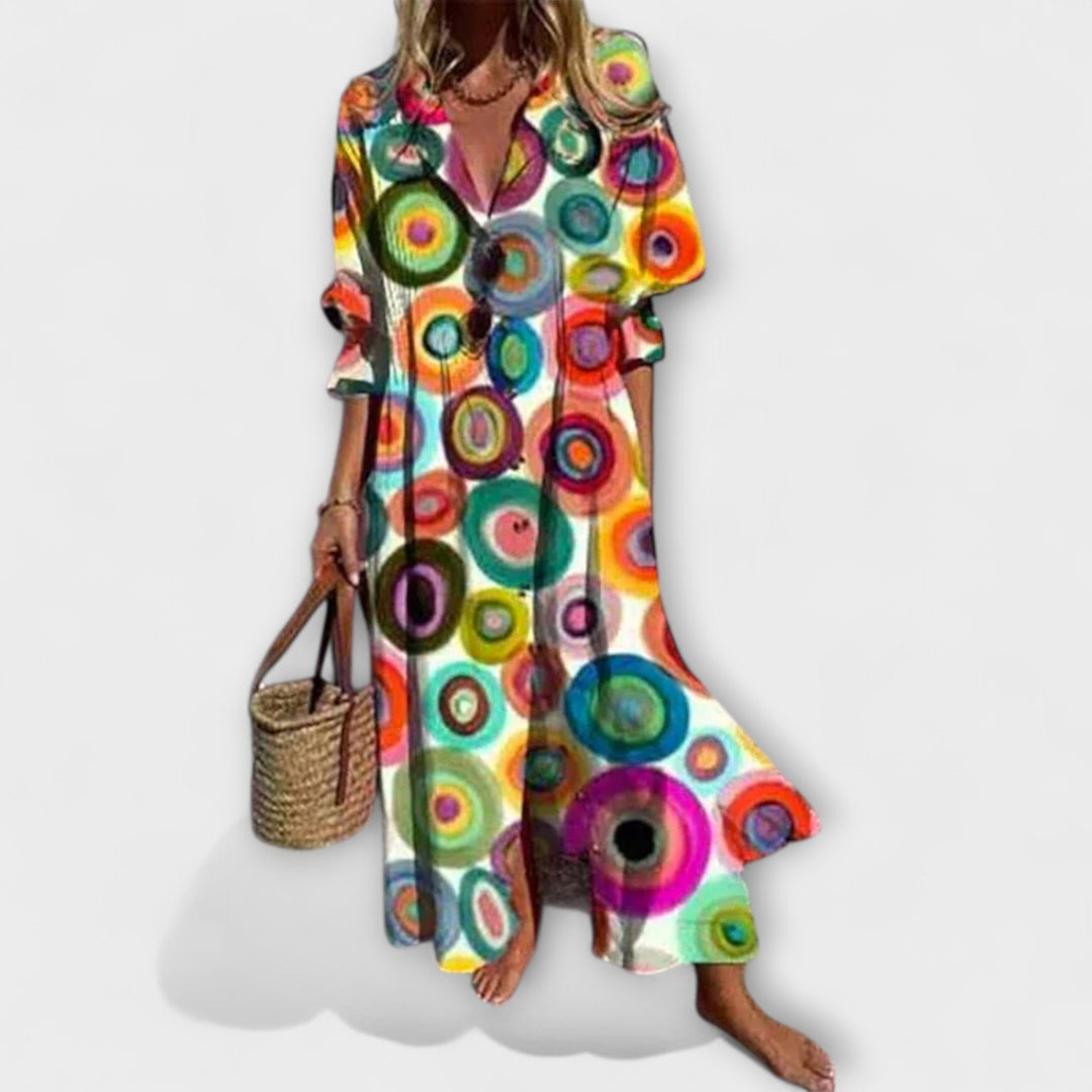Lila - Flattering maxi dress with belly coverage