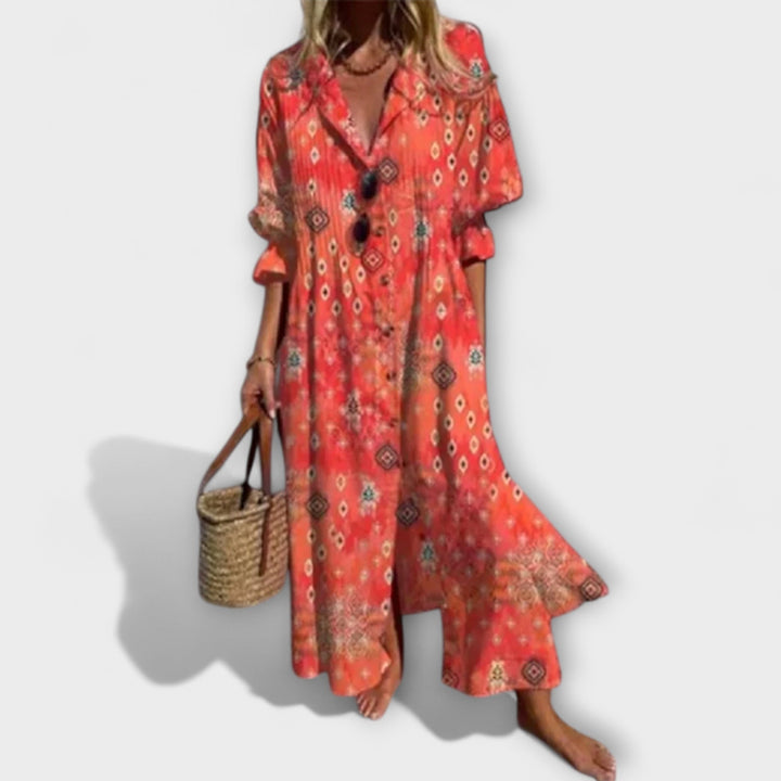 Lila - Flattering maxi dress with belly coverage