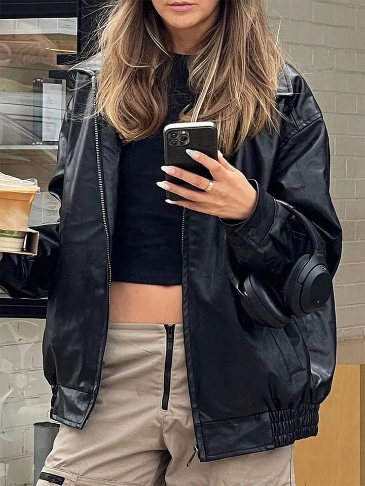 Lilli | Synthetic Leather Jacket