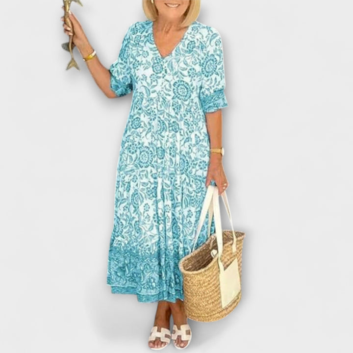 Caitlin - Elegant Floral Dress with a Airy Design