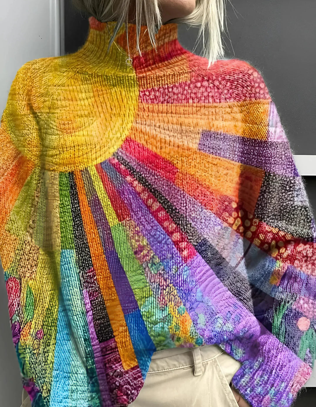 Quinn | Bright and Colorful Turtle Neck Sweater - Perfect for Children and Youth