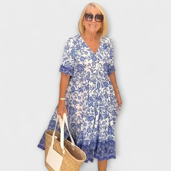 Caitlin - Elegant Floral Dress with a Airy Design