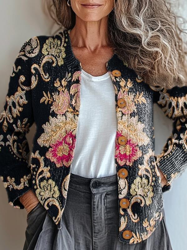 Celeste | Elegant Embroidered Flower Jacket for a Stylish Look