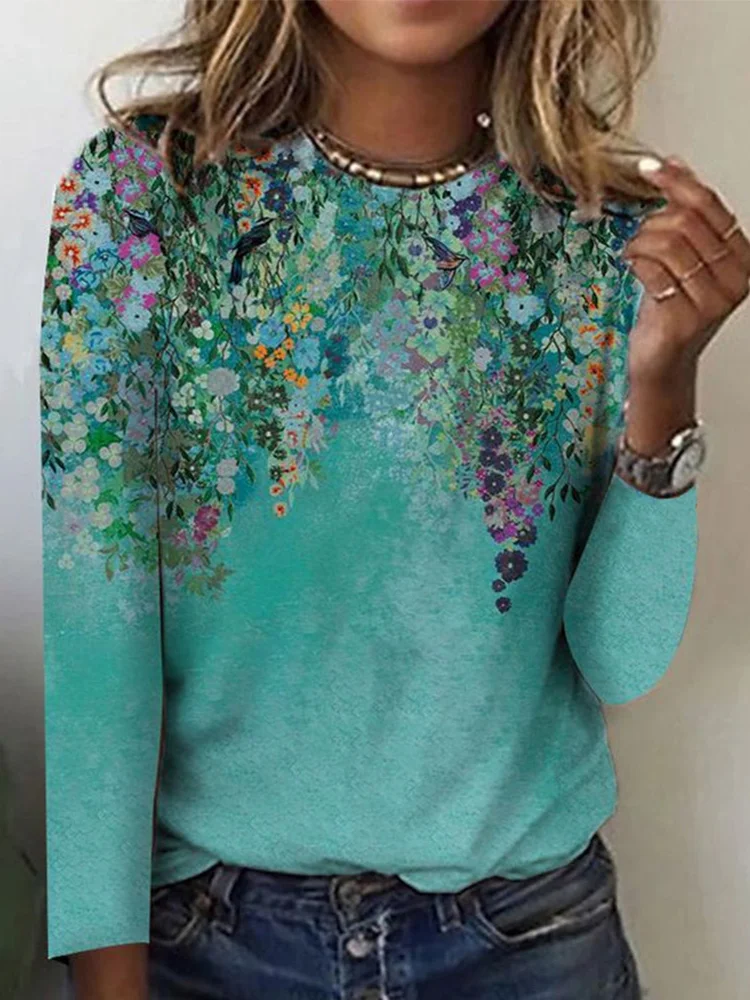 Matilda | Long-Sleeve T-Shirt with Artistic Print