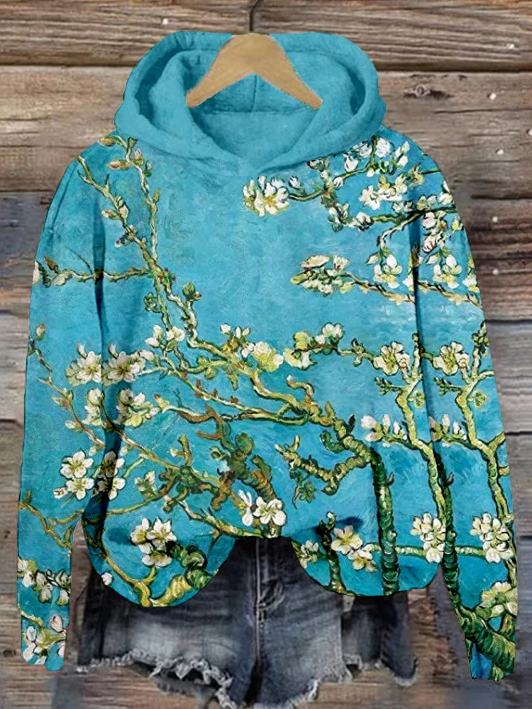 Claire | Almond Blossom Art Print Comfortable Hoodie