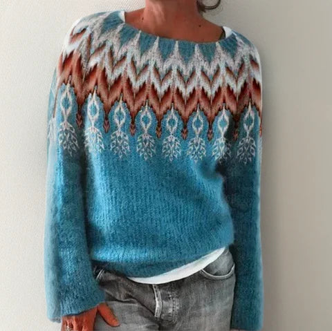 Medea - Comfortable navy blue sweater for a stylish look