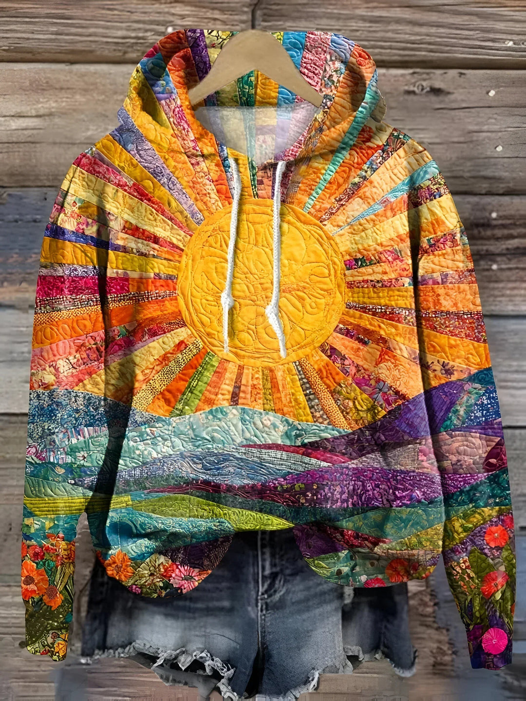 Tessa | Bright Colorful Sunrise Hoodie for Unique Style