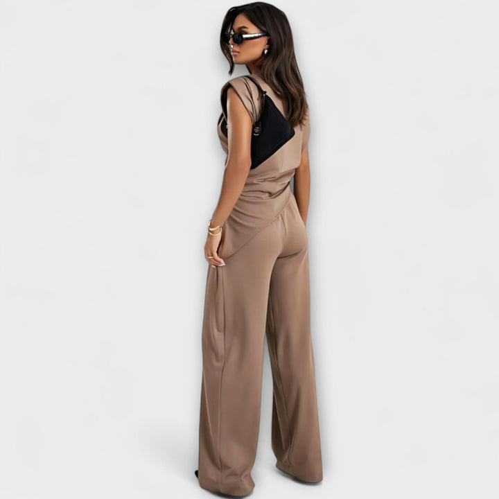 Sofia - Asymmetrical Set with Draped Shoulders