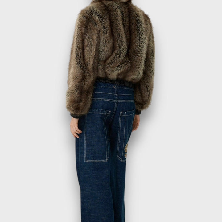 Amelia | Short Faux Fur Jacket With Urban Chic