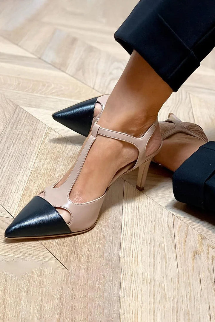Eva | Bicolored Pointed Toe High Heel Pumps