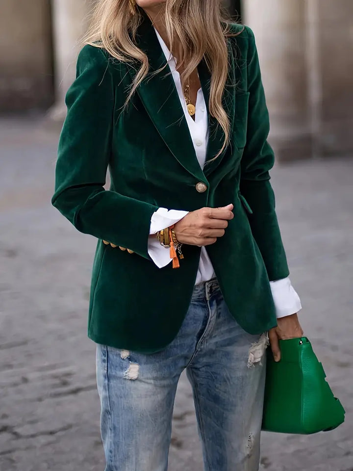 Savannah™ - Elegant Velvet Blazer for a Refined Style