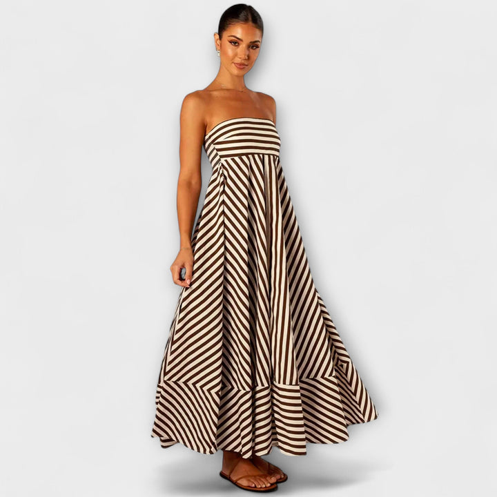 Nocturnal Charm Ruffled Maxi Dress