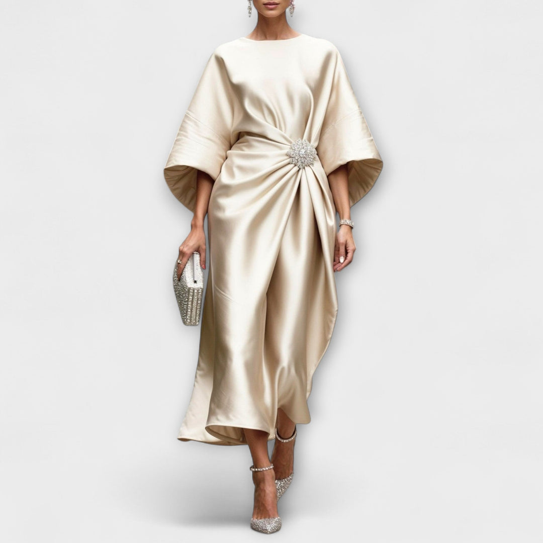 Luxury Shimmer Satin Evening Dress