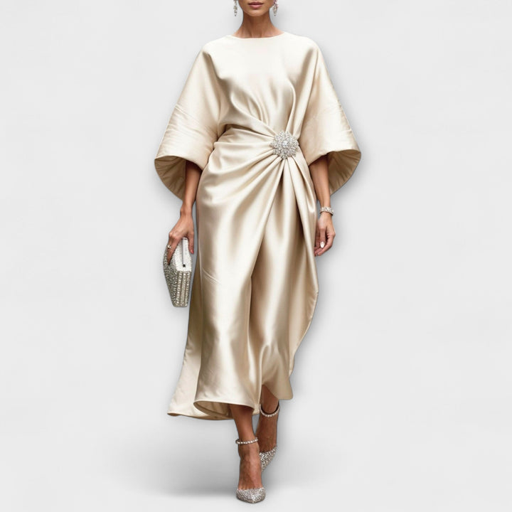 Luxury Shimmer Satin Evening Dress
