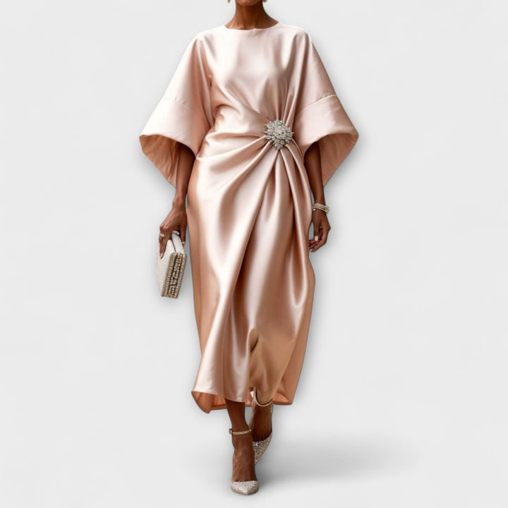 Luxury Shimmer Satin Evening Dress
