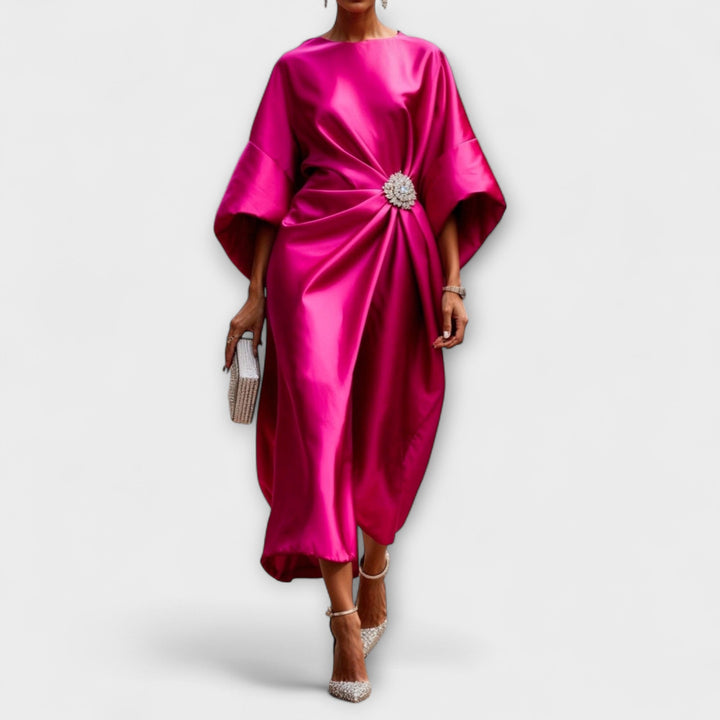 Luxury Shimmer Satin Evening Dress