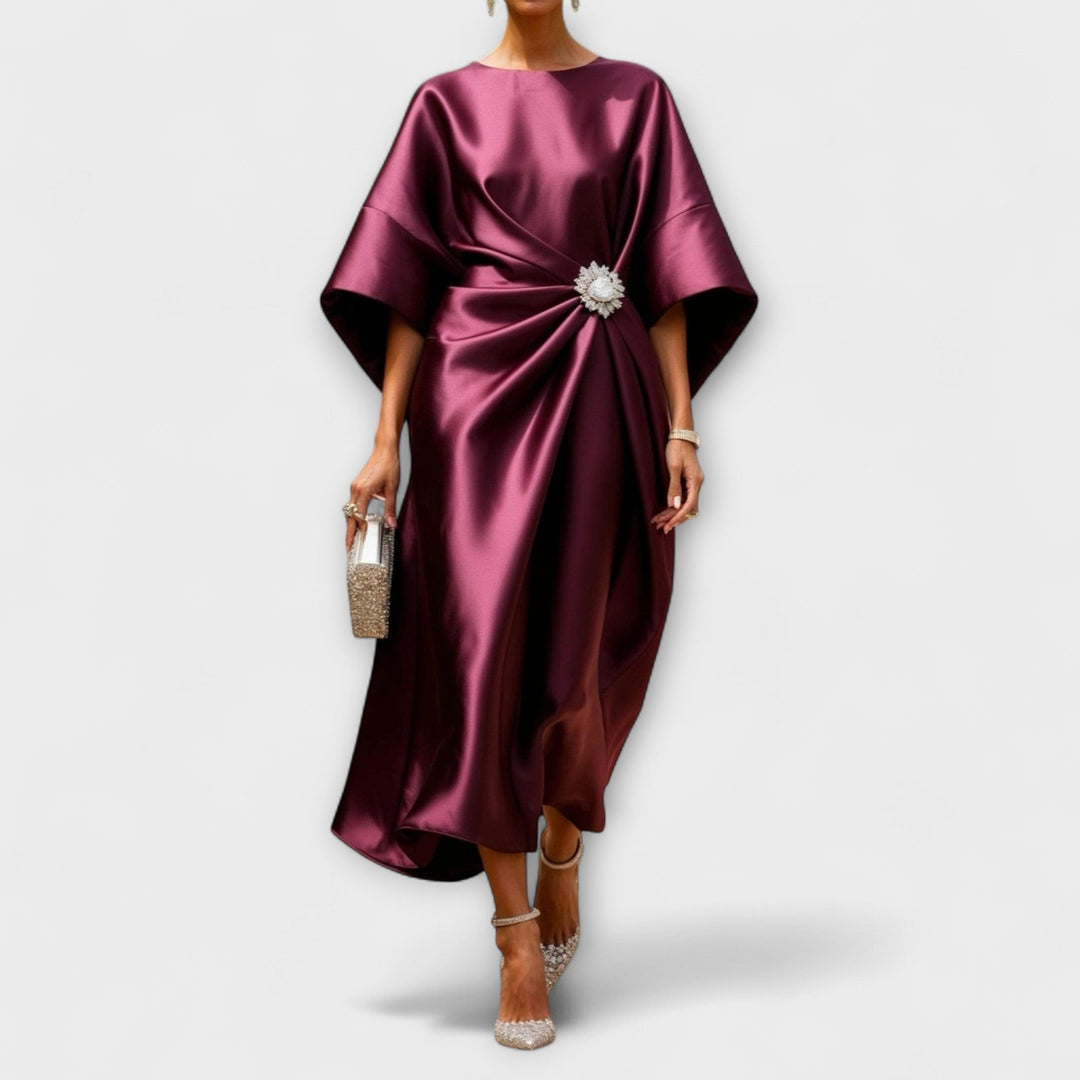 Luxury Shimmer Satin Evening Dress