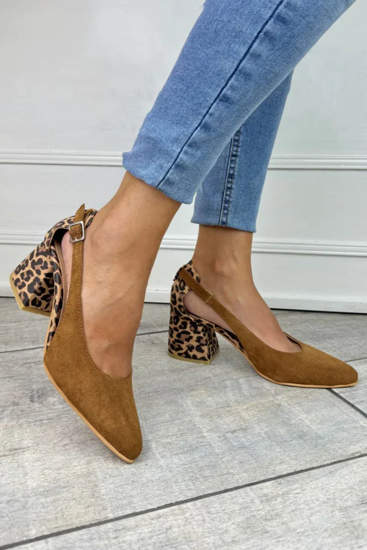 Faith | Leopard Print Heel Slingbacks