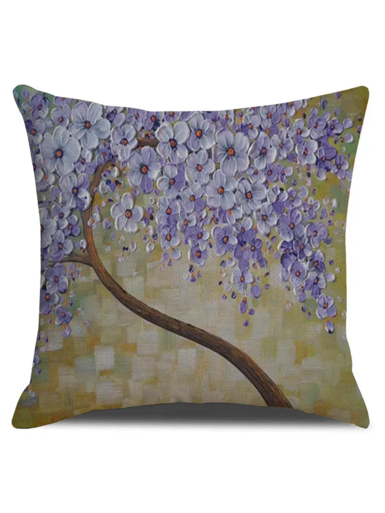 Seraphina | Floral Tree Oil Painting Art Pillowcase