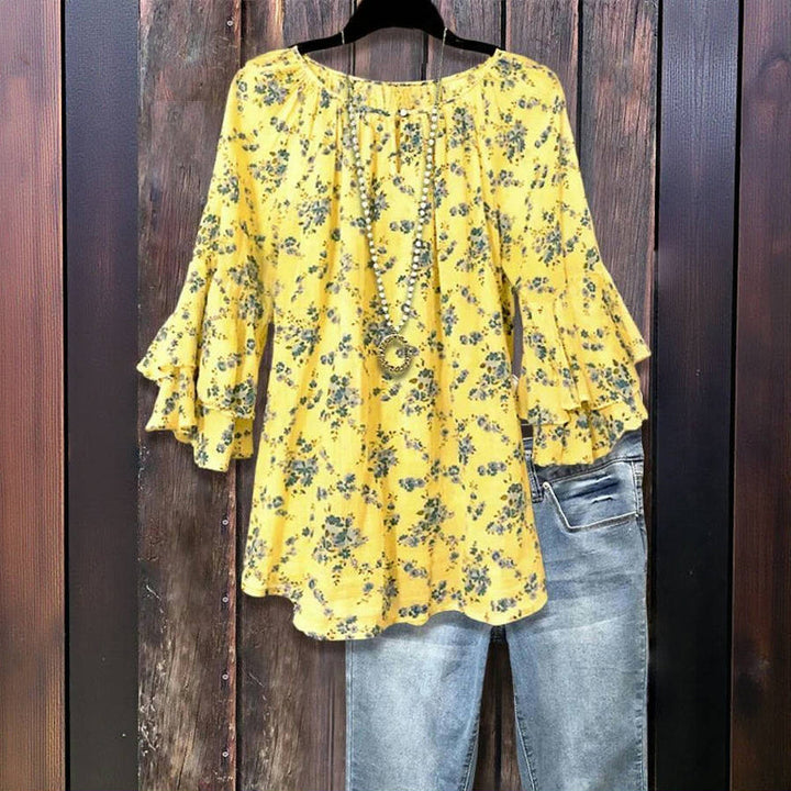 Elegant maxi-length blouse for a sophisticated look