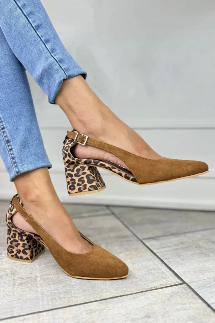 Faith | Leopard Print Heel Slingbacks