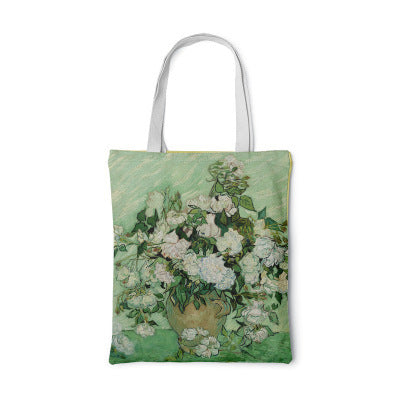 Clara | Sunflower Canvas Bag – Creative Art Self-Portrait Shoulder Bag & Personal Pouch