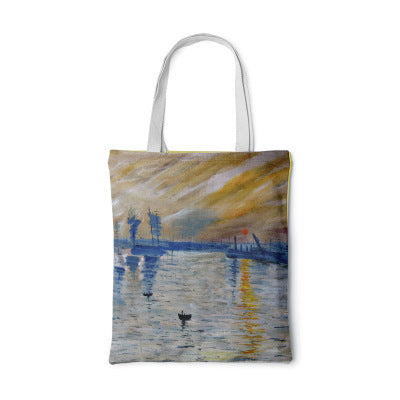 Clara | Sunflower Canvas Bag – Creative Art Self-Portrait Shoulder Bag & Personal Pouch