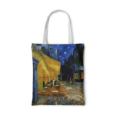 Clara | Sunflower Canvas Bag – Creative Art Self-Portrait Shoulder Bag & Personal Pouch