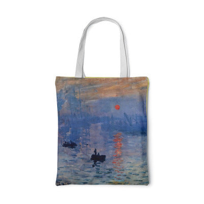Clara | Sunflower Canvas Bag – Creative Art Self-Portrait Shoulder Bag & Personal Pouch