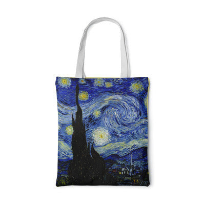 Clara | Sunflower Canvas Bag – Creative Art Self-Portrait Shoulder Bag & Personal Pouch