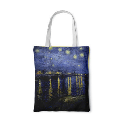 Clara | Sunflower Canvas Bag – Creative Art Self-Portrait Shoulder Bag & Personal Pouch