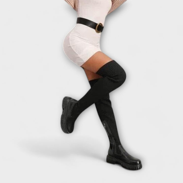 Lureva | Overknee Boots With Chunky Sole