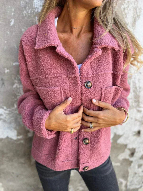 Zoe™ - Elegant short wool jacket with lapels for a chic and sophisticated look